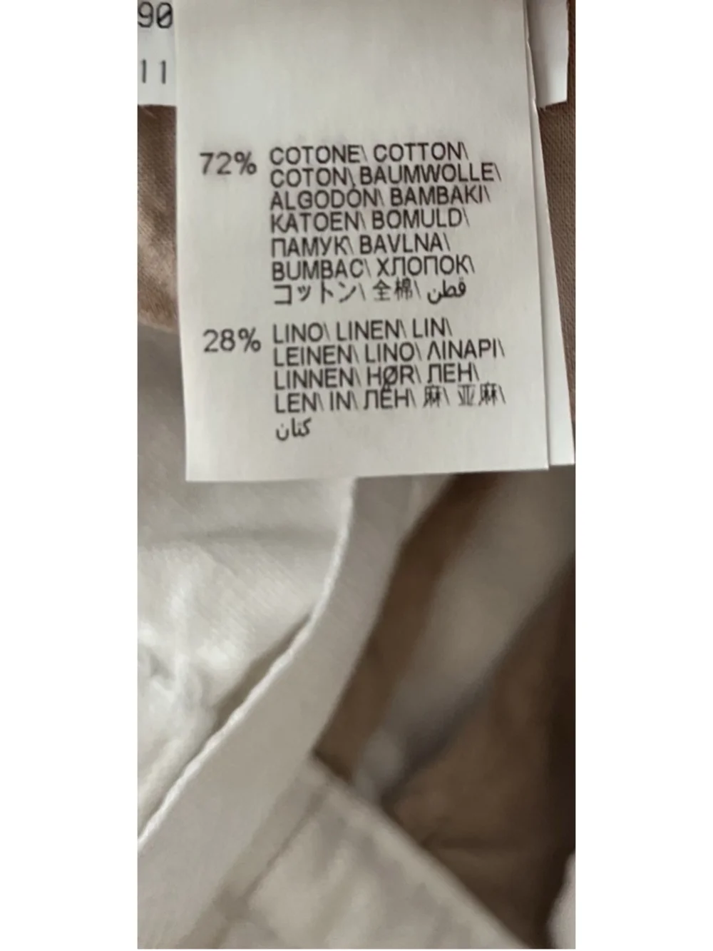 Brunello Cucinelli White Linen Blend Barrel Cargo Pants Tapered Women’s Size 6